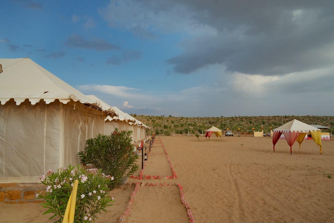 The Guljar Resort tent row in the Sam sand dunes